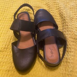 Børn sling-back Black flats